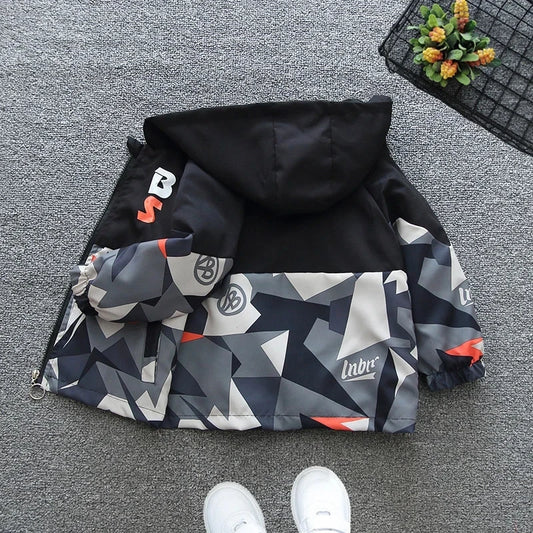 Kids Hooded Camouflage Jackets