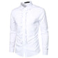 New 2025 Men's Long Sleeve Tuxedo Shirts Fashion Party Wedding Male Dress Shirts Ruffle Pleated Design Solid Shirt Chemise Homme