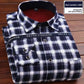 KK Men's Thick Warm Long Sleeve Plaid Shirts