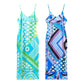 KK Chic Print Sling Long Dress