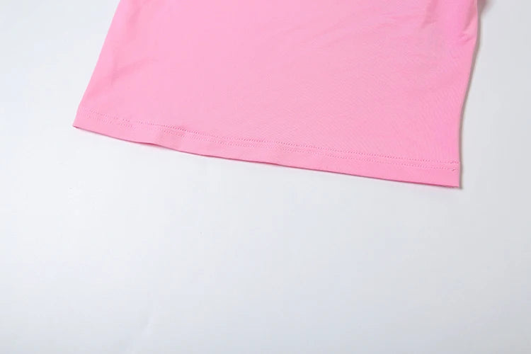 Nibber Tracksuit Letter Print 2 piece Set Women Activity Shorts Sleeve Crop Tops+Biker Shorts Matching Street Stretch Suits