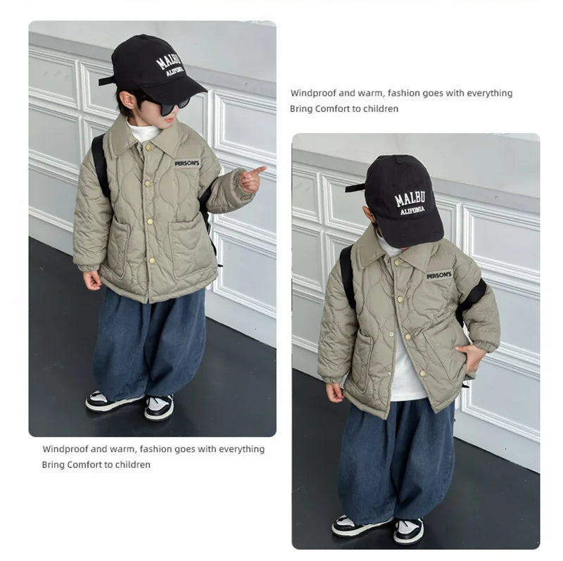 Boys Girls Winter Jackets Children Winter Fleece Down Coat