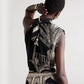 KK Vintage Print Satin Skirt Two Piece Set