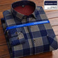 KK Men's Thick Warm Long Sleeve Plaid Shirts