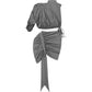 KK Ladies Shoulder Top+Shirring Ruched Peach