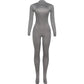 KK Snake Print Foot Jumpsuits