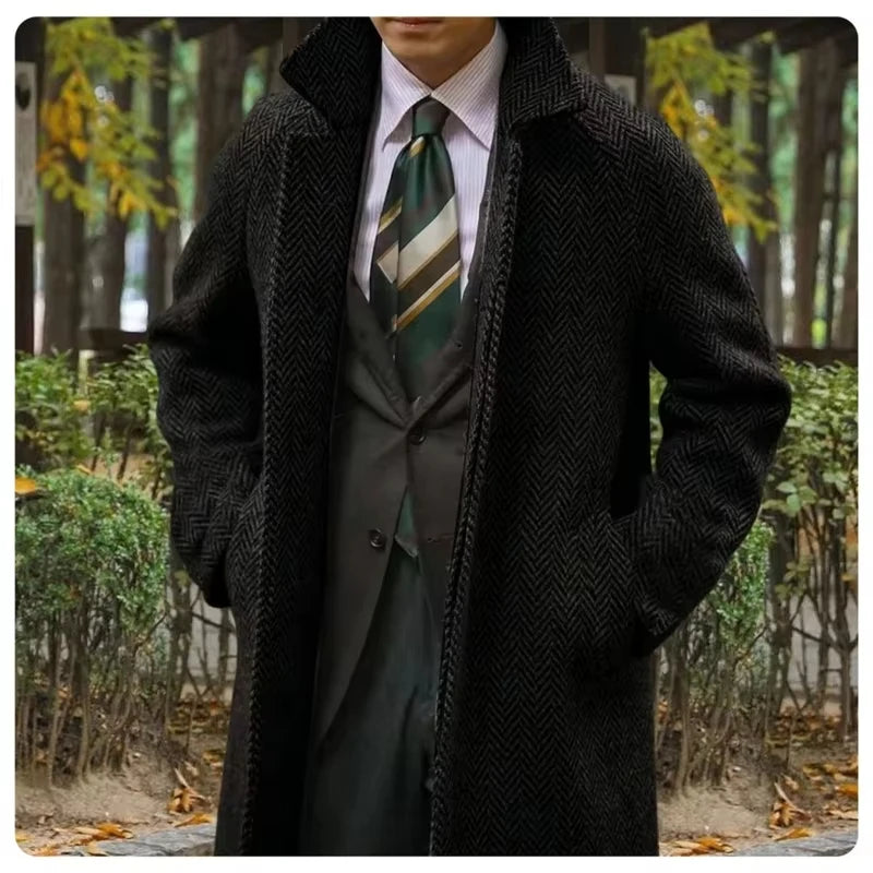 Men Overcoat Trench
