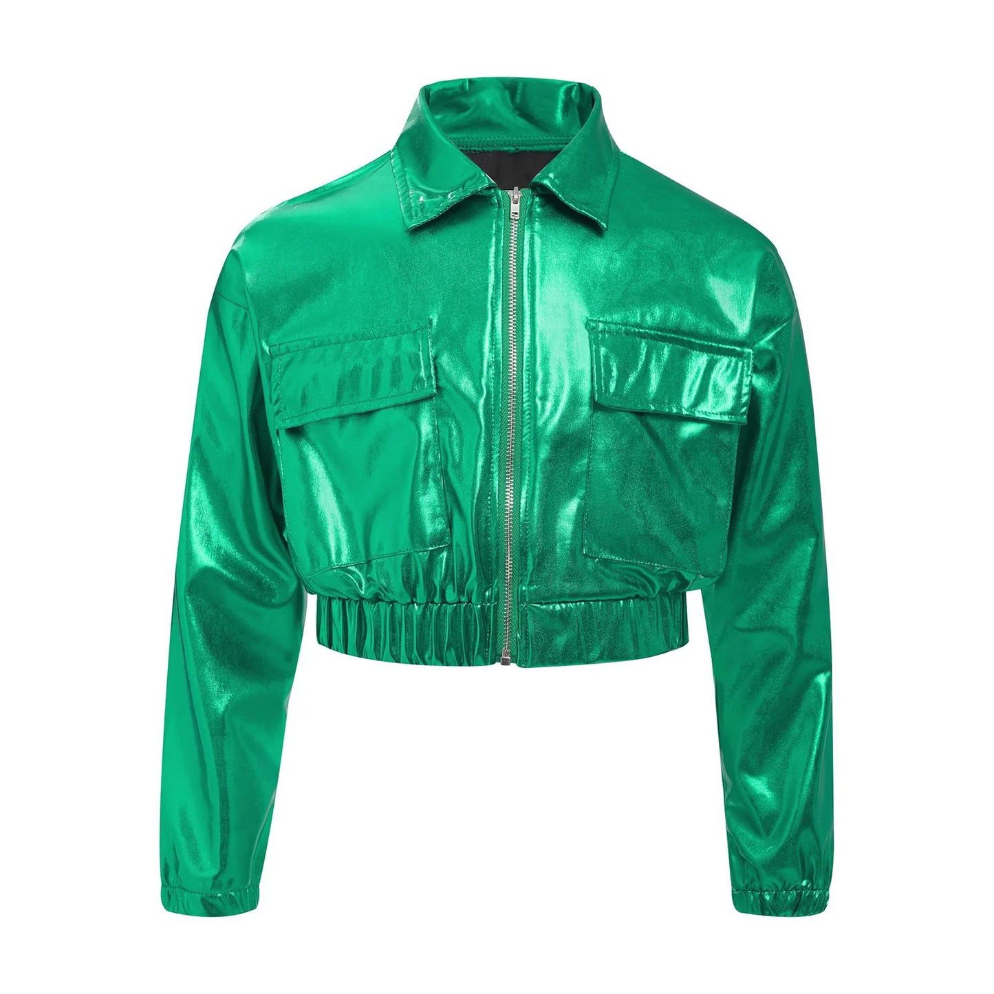 Kids Boys Girls Metallic Jacket