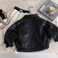 Kids Unisex Retro Leather