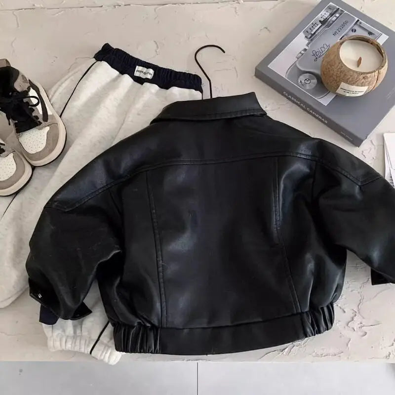 Kids Unisex Retro Leather