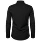 New 2025 Men's Long Sleeve Tuxedo Shirts Fashion Party Wedding Male Dress Shirts Ruffle Pleated Design Solid Shirt Chemise Homme
