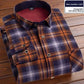 KK Men's Thick Warm Long Sleeve Plaid Shirts