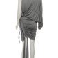 KK Ladies Shoulder Top+Shirring Ruched Peach