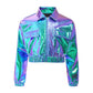 Kids Boys Girls Metallic Jacket