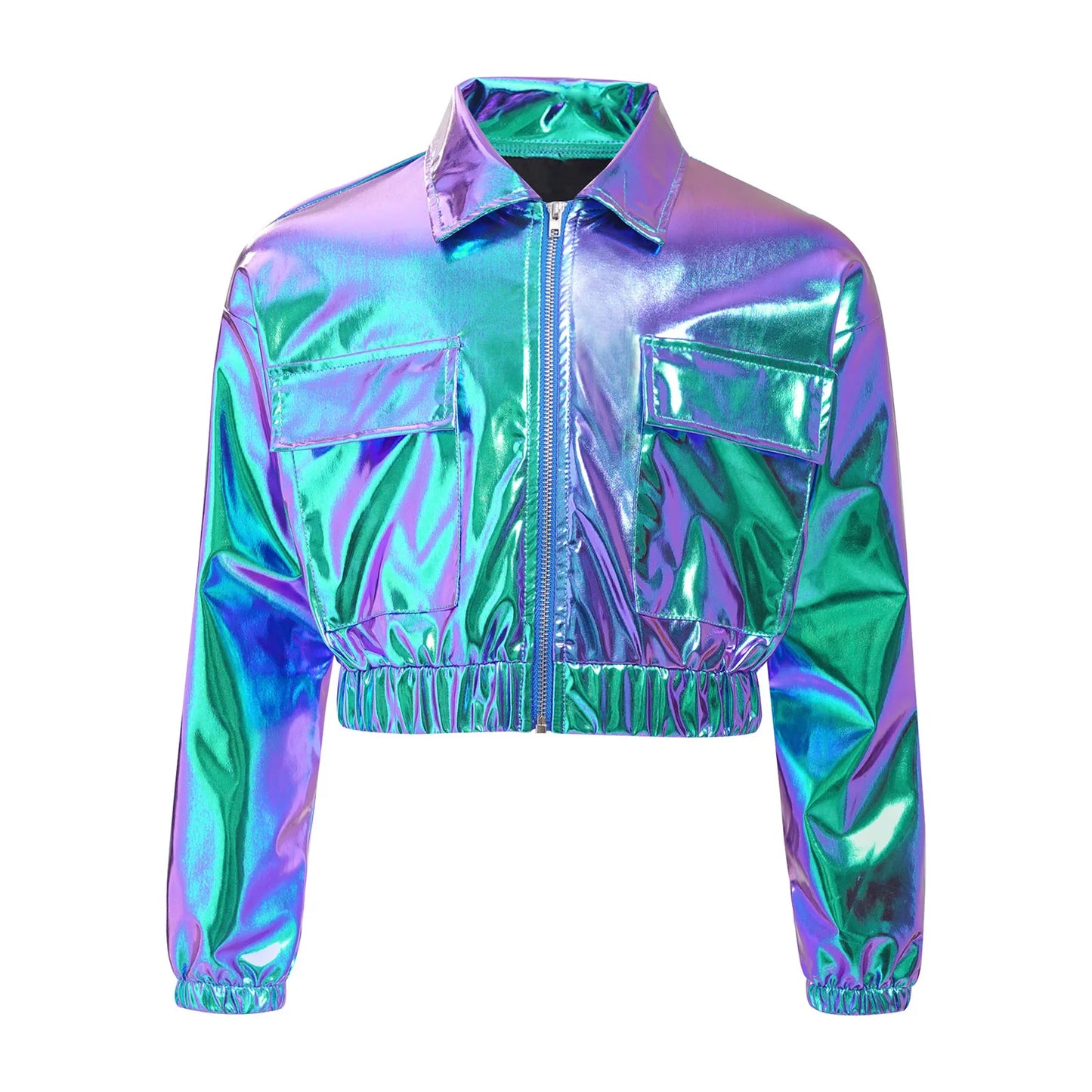 Kids Boys Girls Metallic Jacket