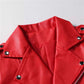 Men Oblique Zipper Biker Coats