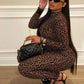 KK See Through Leopard Mesh Jumpsuits