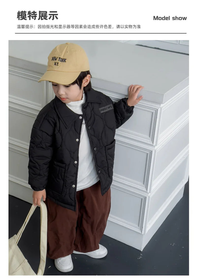 Boys Girls Winter Jackets Children Winter Fleece Down Coat