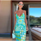 KK Chic Print Sling Long Dress