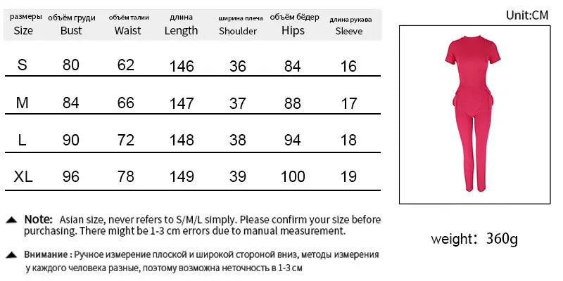 New Women's Jumpsuits Sexy Sweet Pink Hollow Out Jumpsuit Streetwear Fashion Pockets Short Sleeve Lady Elegant Rompers Clothing