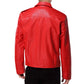 Men Oblique Zipper Biker Coats