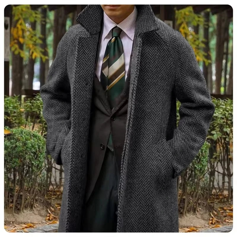 Men Overcoat Trench