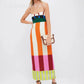 KK Elegant High Waist Spaghetti Strap Dress