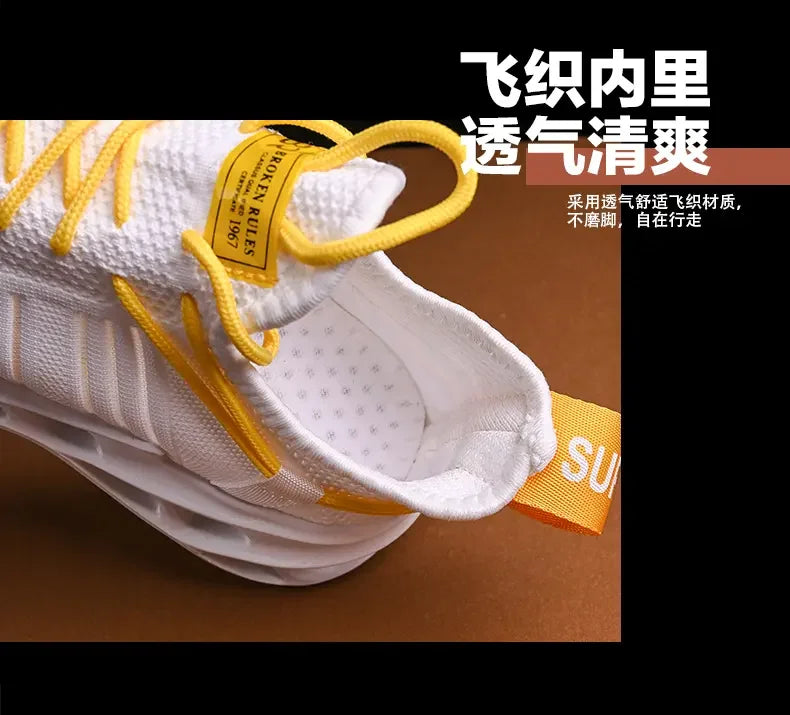 Men's Shoes Summer Outdoor Sports Breathable Mesh High-quality Running Fashionable Thick Soled Women's Casual Training Shoes