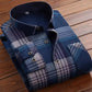 KK Men's Thick Warm Long Sleeve Plaid Shirts