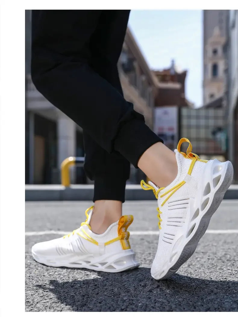 Men's Shoes Summer Outdoor Sports Breathable Mesh High-quality Running Fashionable Thick Soled Women's Casual Training Shoes