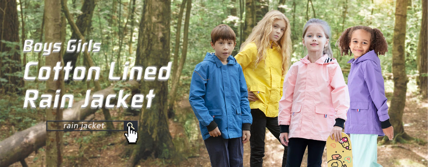 Kids Boys Girls Jackets Hooded