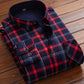 KK Men's Thick Warm Long Sleeve Plaid Shirts