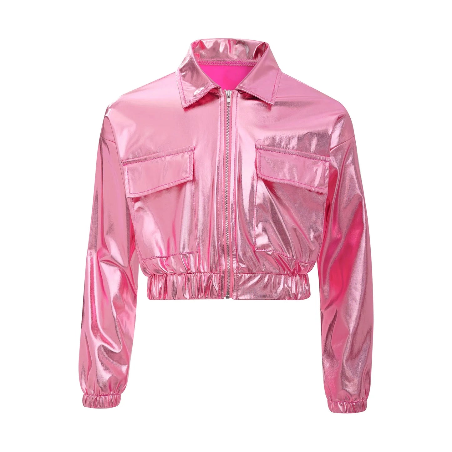 Kids Boys Girls Metallic Jacket