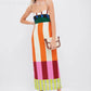 KK Elegant High Waist Spaghetti Strap Dress