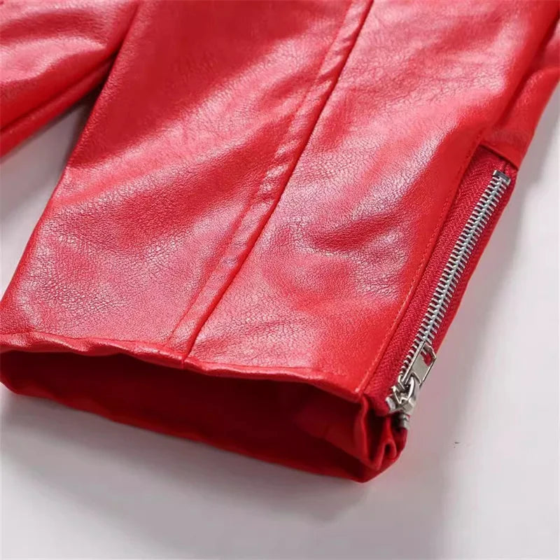 Men Oblique Zipper Biker Coats