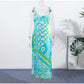 KK Chic Print Sling Long Dress