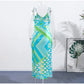 KK Chic Print Sling Long Dress
