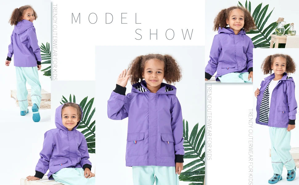 Kids Boys Girls Jackets Hooded