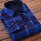 KK Men's Thick Warm Long Sleeve Plaid Shirts