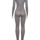 KK Snake Print Foot Jumpsuits