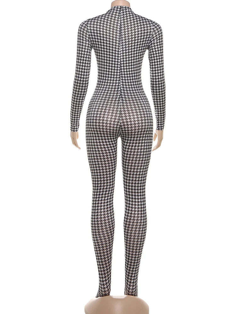 KK Snake Print Foot Jumpsuits
