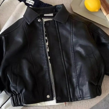 Kids Unisex Retro Leather
