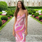 KK Chic Print Sling Long Dress