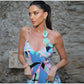 KK Chic Print Sling Long Dress