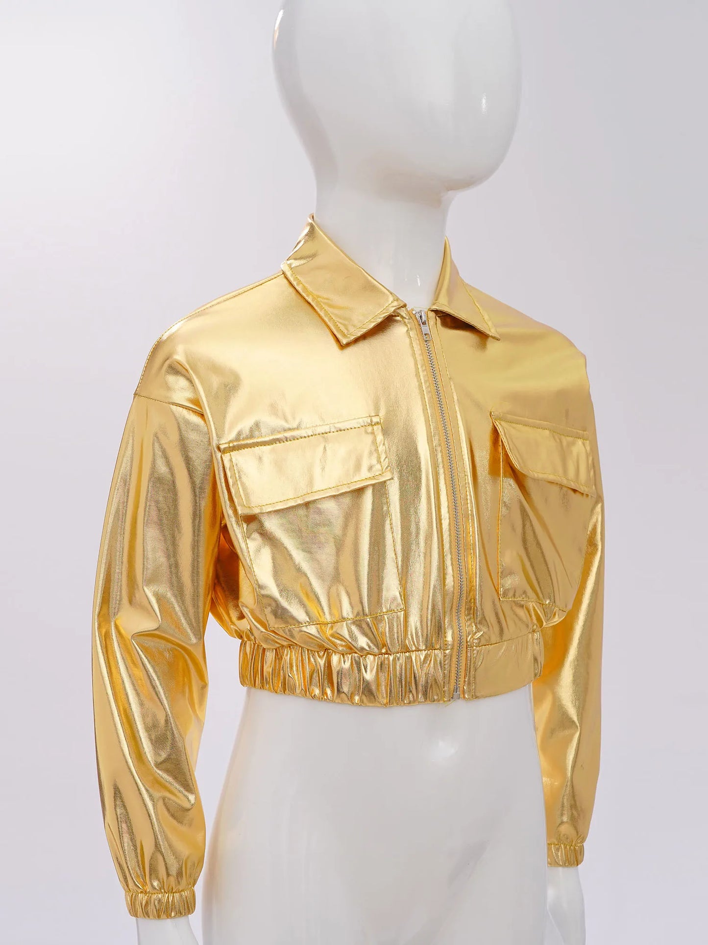 Kids Boys Girls Metallic Jacket