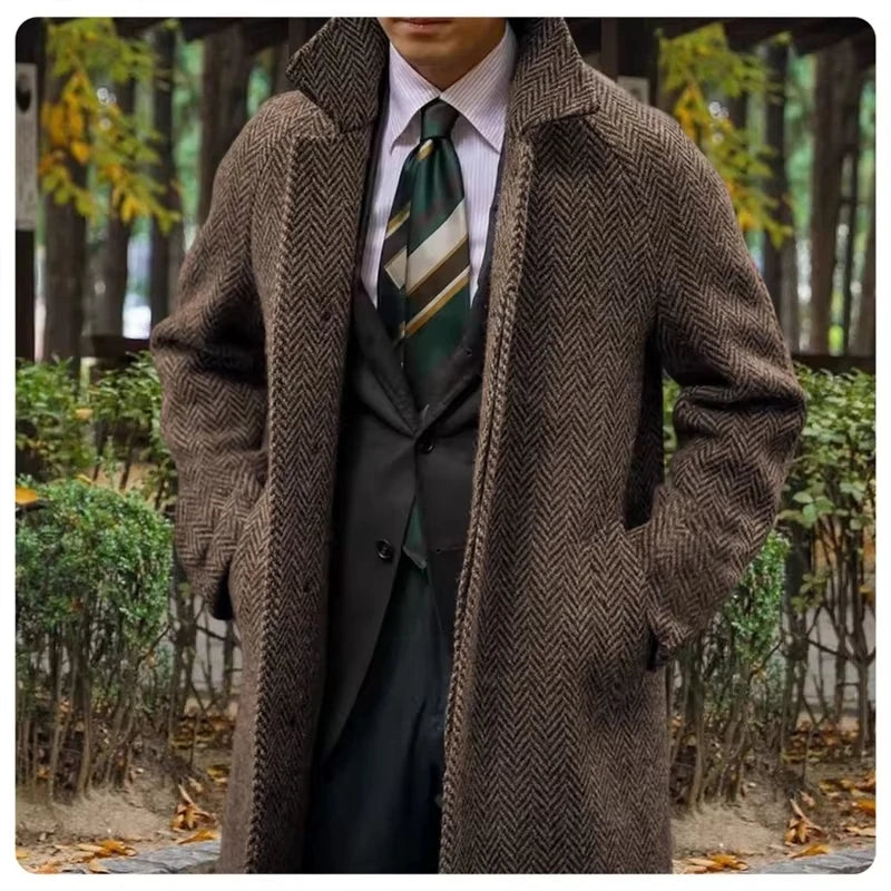 Men Overcoat Trench
