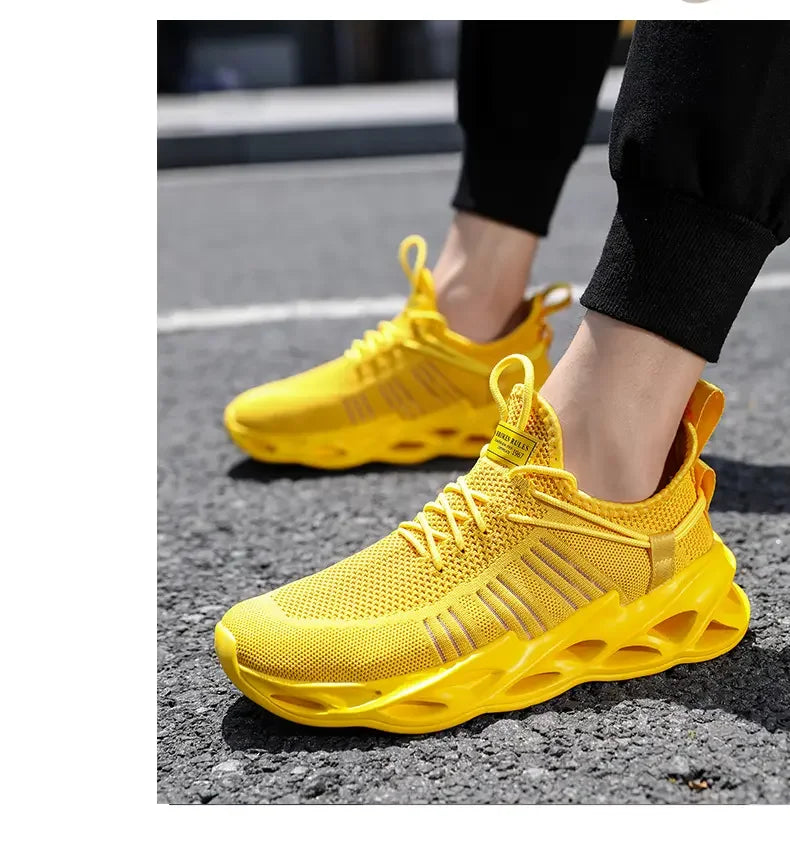 Men's Shoes Summer Outdoor Sports Breathable Mesh High-quality Running Fashionable Thick Soled Women's Casual Training Shoes