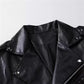 Men Oblique Zipper Biker Coats