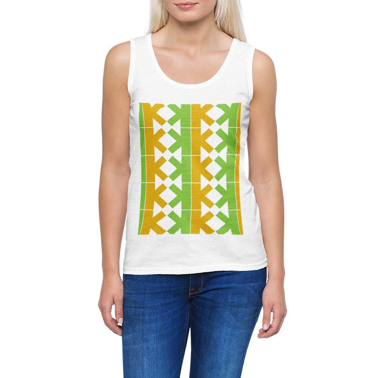 K-K Stretch Microfiber Scoop Neckline Tank Top