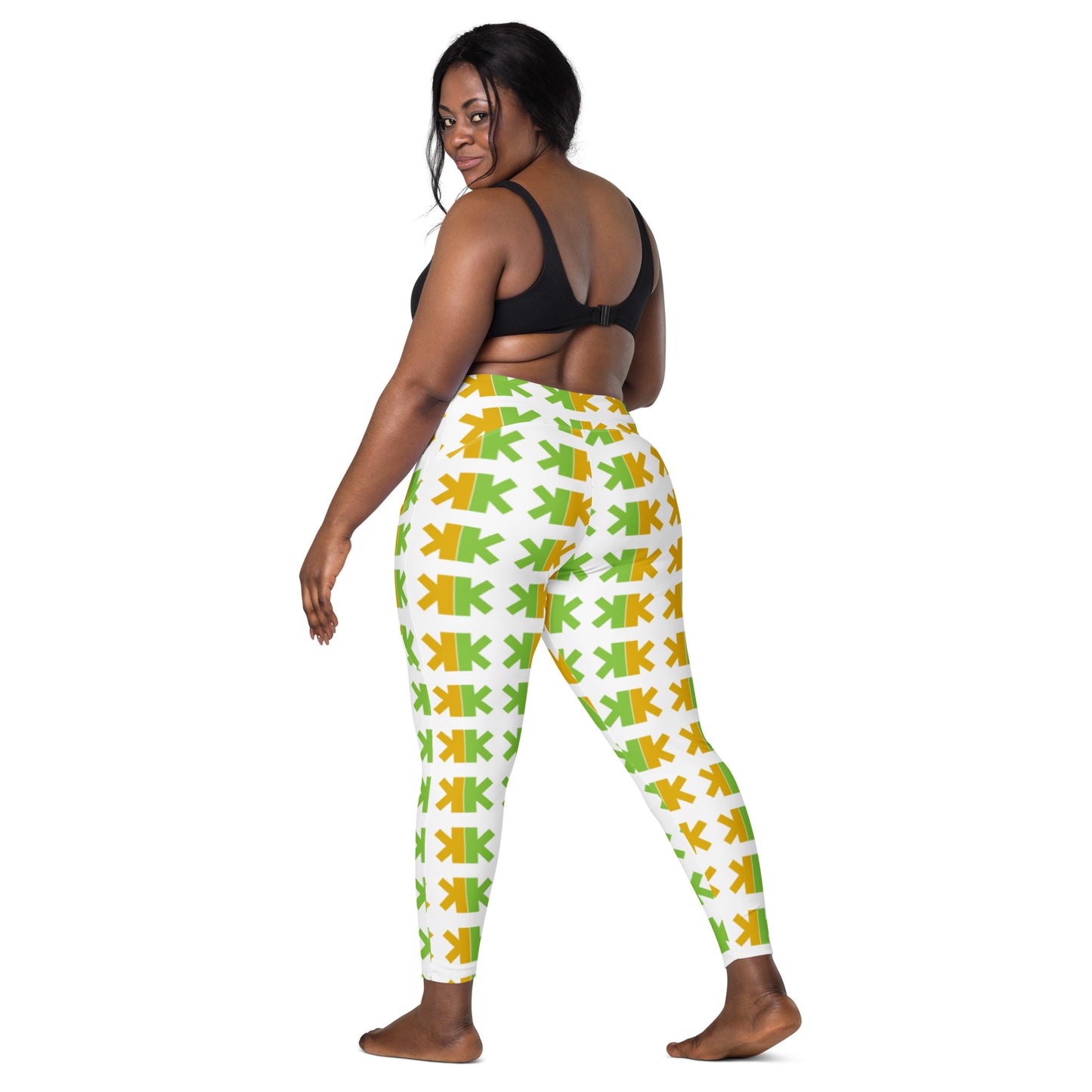 K-K Crossover Leggings With Pockets